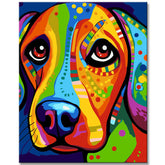 Malen nach Zahlen Kit - Bunter Picasso-Hund
